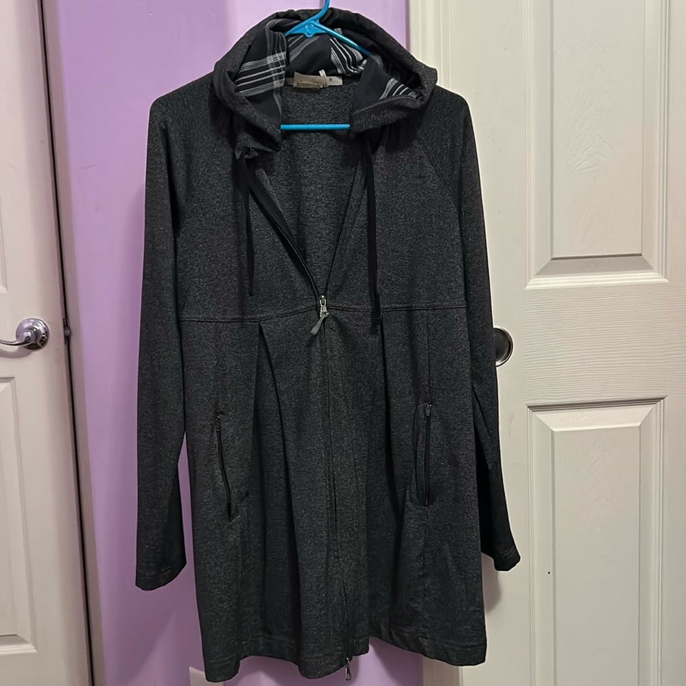 Women's Black Hooded Top